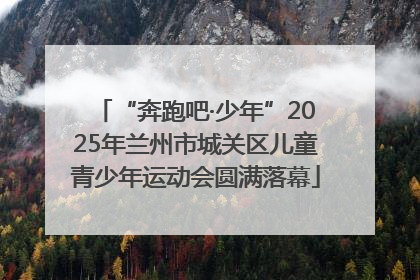 “奔跑吧·少年”2025年兰州市城关区儿童青少年运动会圆满落幕