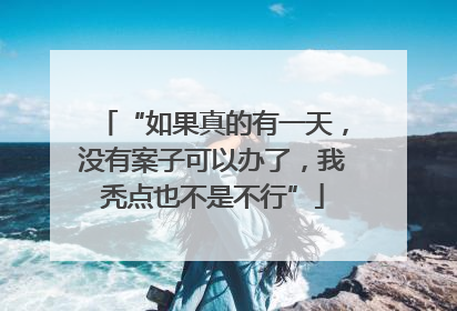 “如果真的有一天，没有案子可以办了，我秃点也不是不行”