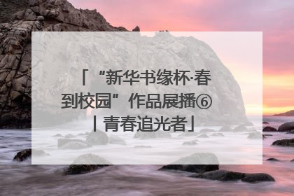 “新华书缘杯·春到校园”作品展播⑥丨青春追光者