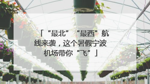 “最北”“最西”航线来袭，这个暑假宁波机场带你“飞”