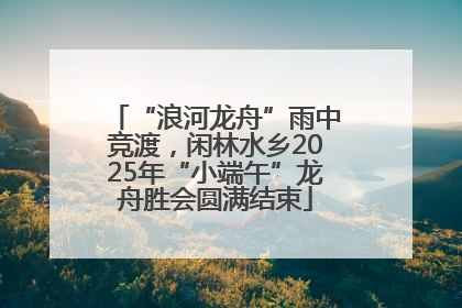 “浪河龙舟”雨中竞渡，闲林水乡2025年“小端午”龙舟胜会圆满结束