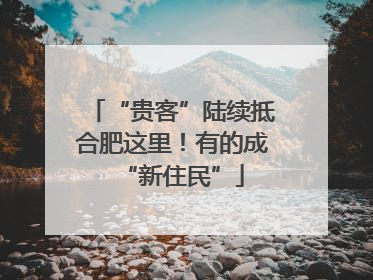 “贵客”陆续抵合肥这里！有的成“新住民”