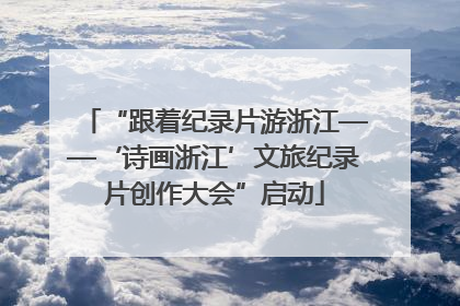 “跟着纪录片游浙江——‘诗画浙江’文旅纪录片创作大会”启动