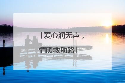 爱心润无声，情暖救助路
