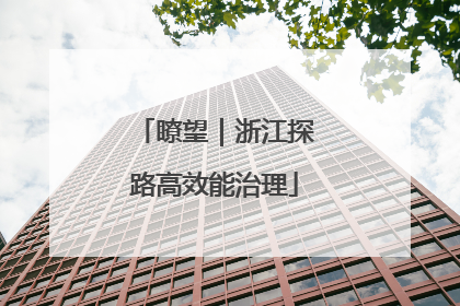 瞭望｜浙江探路高效能治理