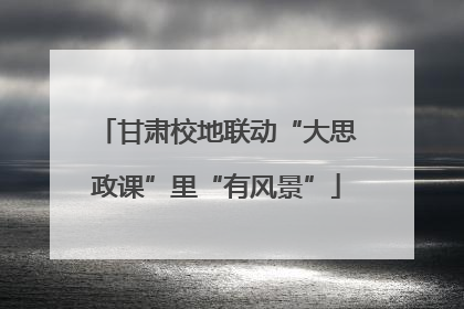 甘肃校地联动“大思政课”里“有风景”