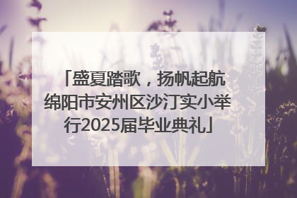 盛夏踏歌，扬帆起航 绵阳市安州区沙汀实小举行2025届毕业典礼