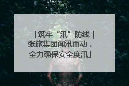筑牢“汛”防线｜张旅集团闻汛而动，全力确保安全度汛