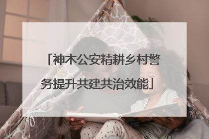 神木公安精耕乡村警务提升共建共治效能