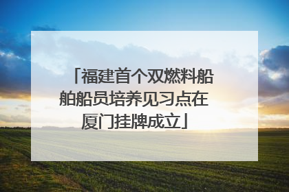 福建首个双燃料船舶船员培养见习点在厦门挂牌成立