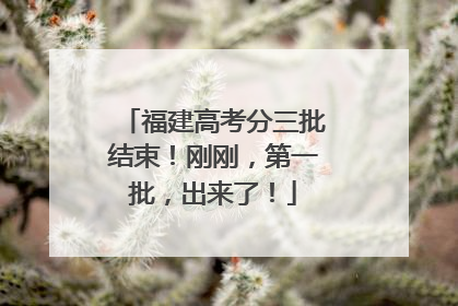 福建高考分三批结束！刚刚，第一批，出来了！