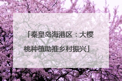 秦皇岛海港区：大樱桃种植助推乡村振兴