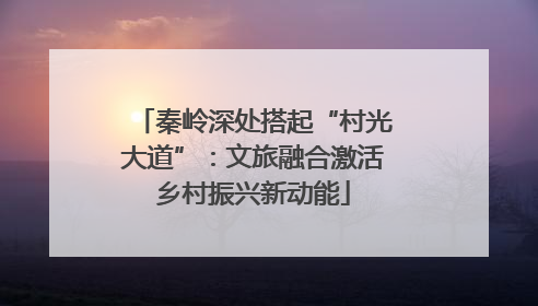 秦岭深处搭起“村光大道”：文旅融合激活乡村振兴新动能