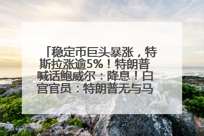 稳定币巨头暴涨，特斯拉涨逾5%！特朗普喊话鲍威尔：降息！白宫官员：特朗普无与马斯克交谈计划，他正考虑卖掉红色特斯拉