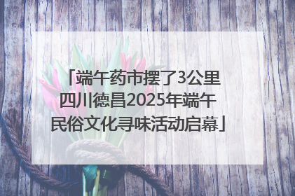 端午药市摆了3公里 四川德昌2025年端午民俗文化寻味活动启幕