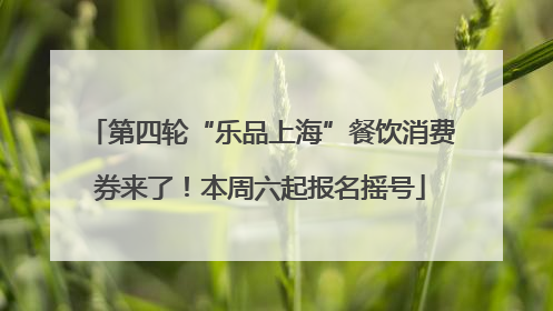 第四轮“乐品上海”餐饮消费券来了！本周六起报名摇号