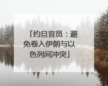 约旦官员：避免卷入伊朗与以色列间冲突
