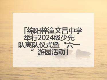 绵阳梓潼文昌中学举行2024级少先队离队仪式暨“六一”游园活动