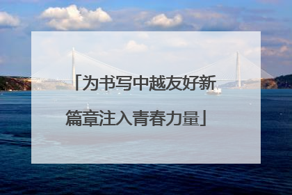 为书写中越友好新篇章注入青春力量