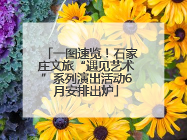 一图速览！石家庄文旅“遇见艺术”系列演出活动6月安排出炉