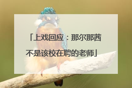上戏回应：那尔那茜不是该校在聘的老师