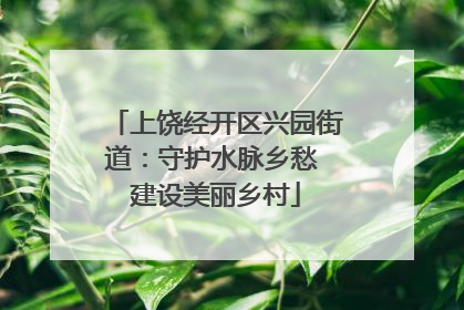 上饶经开区兴园街道：守护水脉乡愁 建设美丽乡村