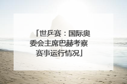 世乒赛：国际奥委会主席巴赫考察赛事运行情况