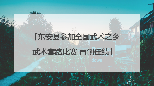 东安县参加全国武术之乡武术套路比赛 再创佳绩