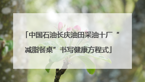 中国石油长庆油田采油十厂“减脂餐桌”书写健康方程式