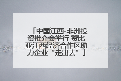 中国江西-非洲投资推介会举行 赞比亚江西经济合作区助力企业“走出去”
