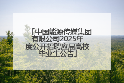中国能源传媒集团有限公司2025年度公开招聘应届高校毕业生公告