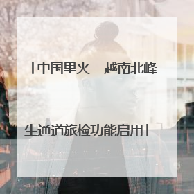 中国里火—越南北峰生通道旅检功能启用