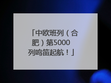 中欧班列（合肥）第5000列鸣笛起航！