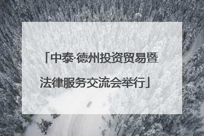中泰·德州投资贸易暨法律服务交流会举行