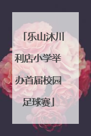 乐山沐川利店小学举办首届校园足球赛