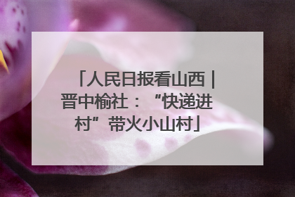 人民日报看山西｜晋中榆社：“快递进村”带火小山村