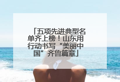 五项先进典型名单齐上榜！山东用行动书写“美丽中国”齐鲁篇章