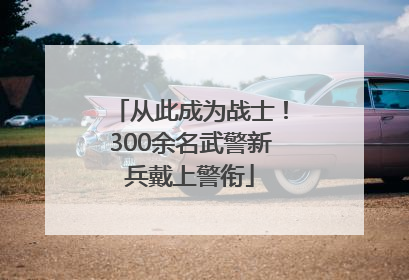 从此成为战士！300余名武警新兵戴上警衔