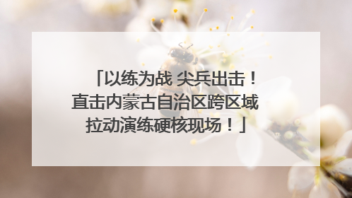 以练为战 尖兵出击！直击内蒙古自治区跨区域拉动演练硬核现场！