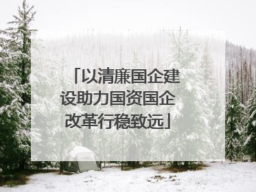 以清廉国企建设助力国资国企改革行稳致远
