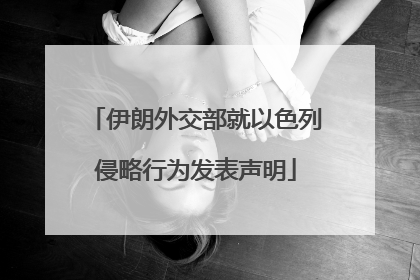 伊朗外交部就以色列侵略行为发表声明