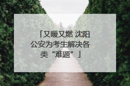 又暖又燃 沈阳公安为考生解决各类“难题”