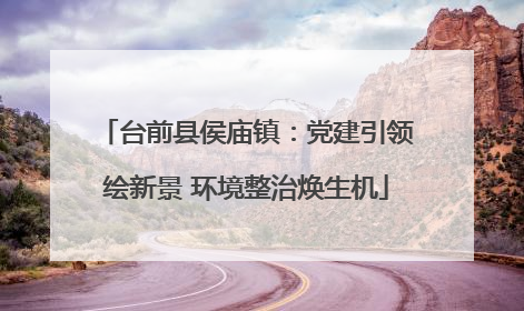 台前县侯庙镇：党建引领绘新景 环境整治焕生机