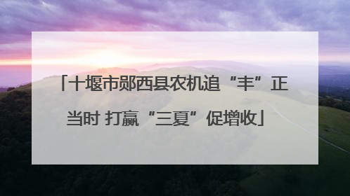 十堰市郧西县农机追“丰”正当时 打赢“三夏”促增收