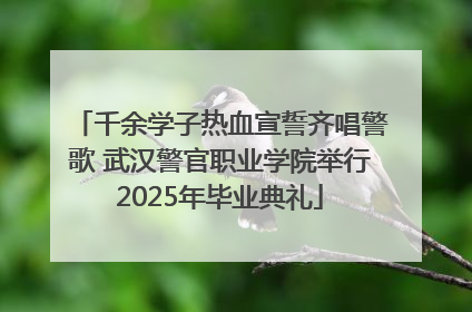 千余学子热血宣誓齐唱警歌 武汉警官职业学院举行2025年毕业典礼