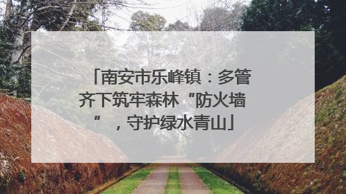 南安市乐峰镇：多管齐下筑牢森林“防火墙”，守护绿水青山