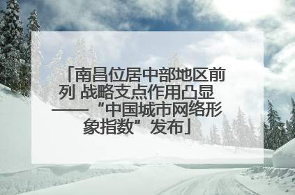 南昌位居中部地区前列 战略支点作用凸显——“中国城市网络形象指数”发布