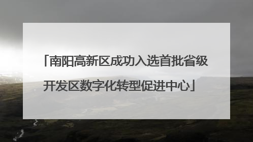 南阳高新区成功入选首批省级开发区数字化转型促进中心
