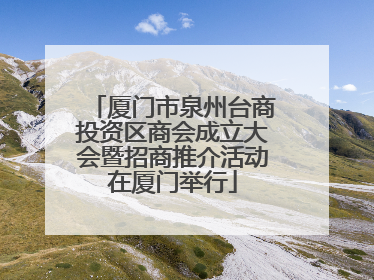厦门市泉州台商投资区商会成立大会暨招商推介活动在厦门举行