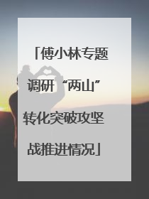 傅小林专题调研“两山”转化突破攻坚战推进情况